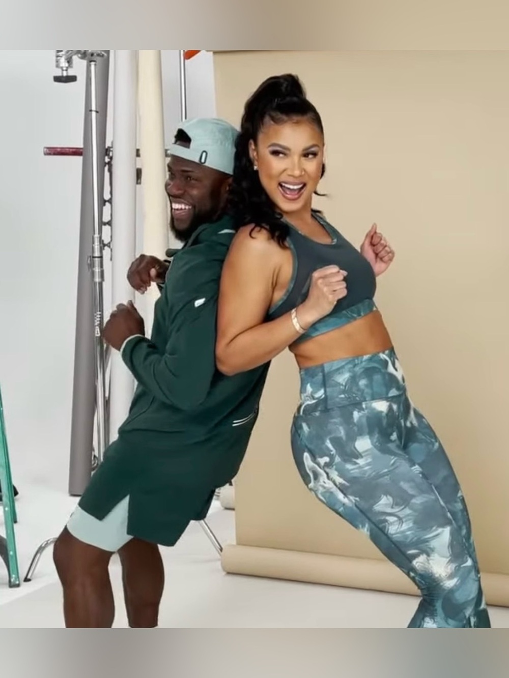 Fabletics Teal Marble High-Rise Leggings
